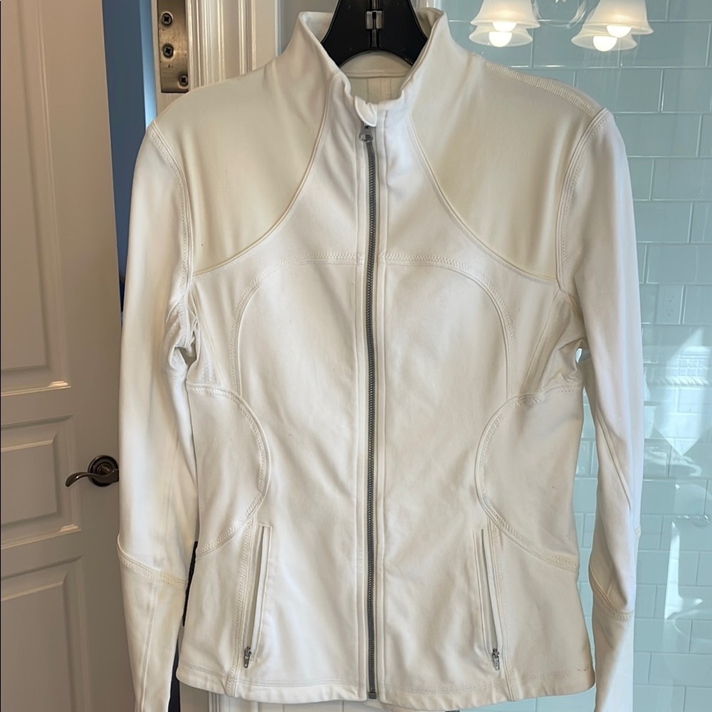 Lululemon Athletica White Zip-Up Hoodie